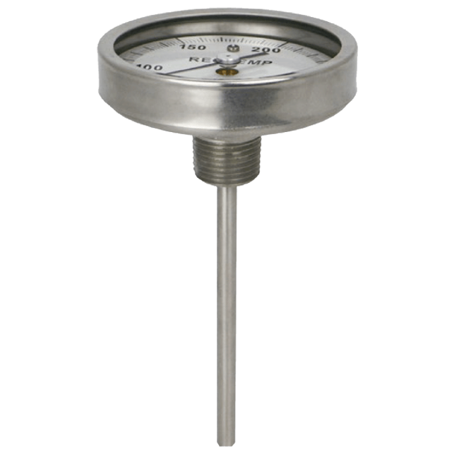 Reotemp Back Connect Bimetal Thermometer